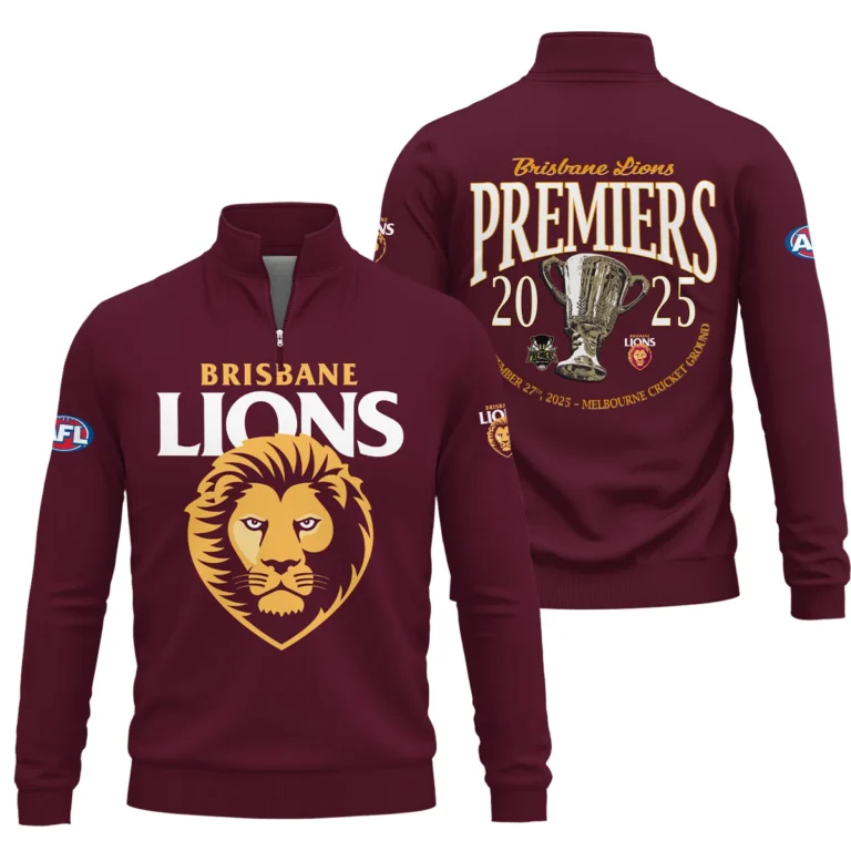 AFL Brisbane Lions Premier Quarter Zip Sweatshirt HOQTAFL270925A01BLQTZ