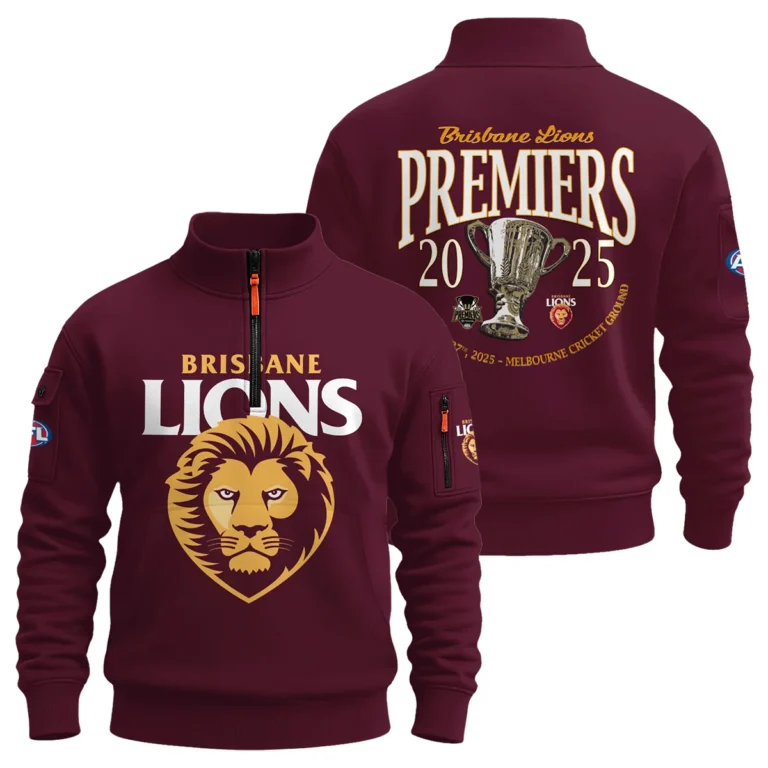 AFL Brisbane Lions Premier Sweatshirt Zipper HOQTAFL270925A01BLSHZ