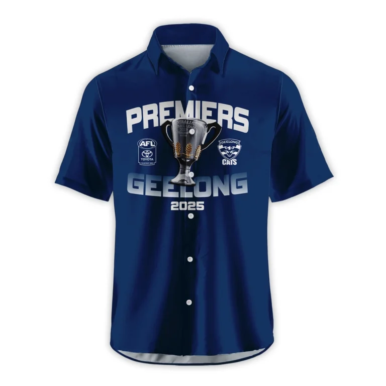 AFL Geelong Cats Premier Hawaiian Shirt HOAFL190925CP01GEELHW