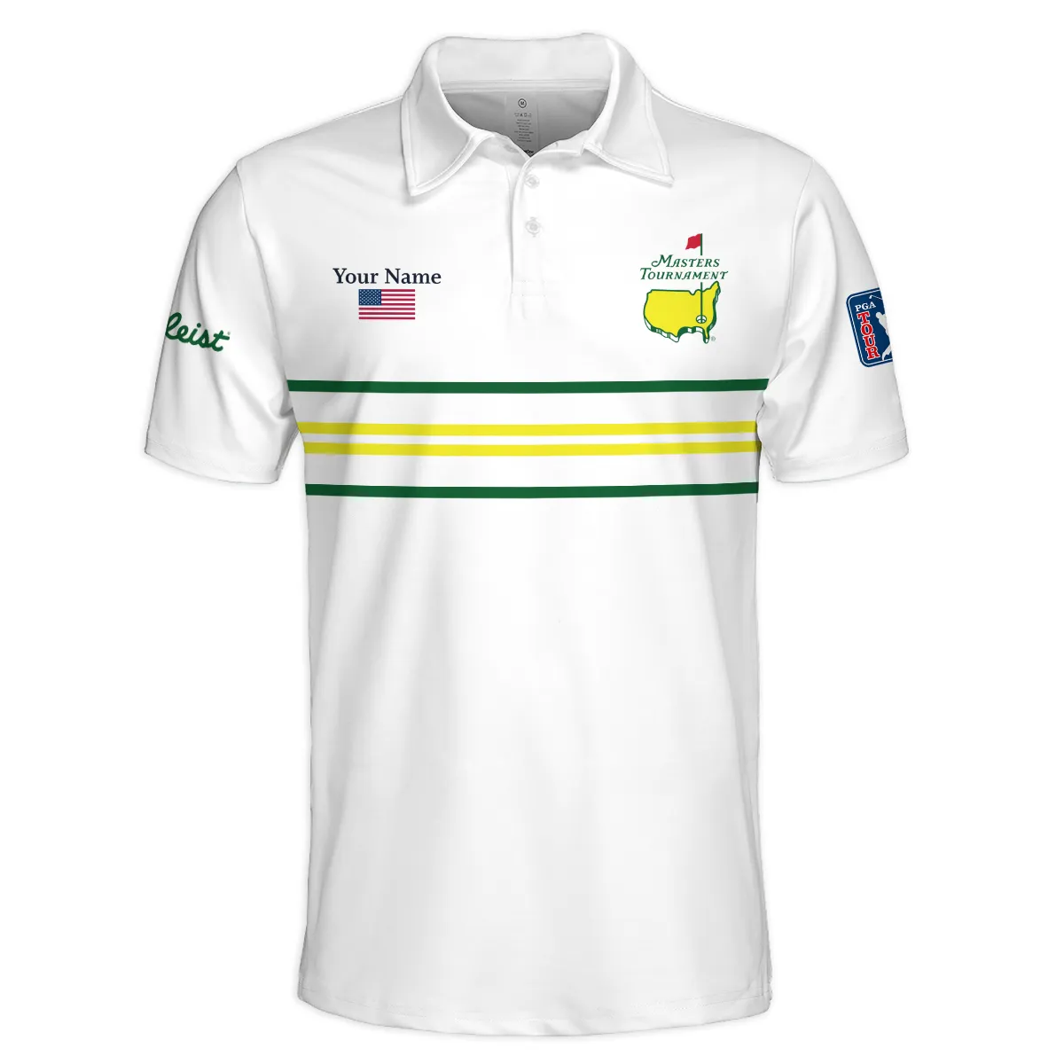 Masters Tournament Polo Shirt Titleist All Over Prints QTMT161225A1TL-PL - Image 2