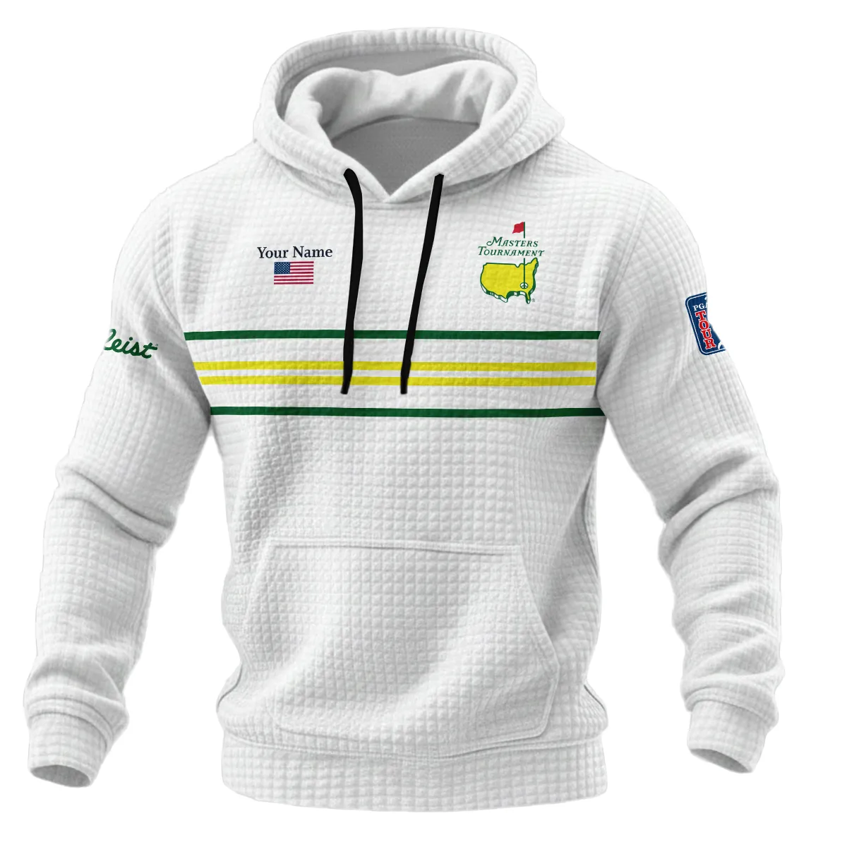 Masters Tournament Hoodie Quilted Waffle Titleist All Over Prints QTMT161225A1TL-HQW - Image 2