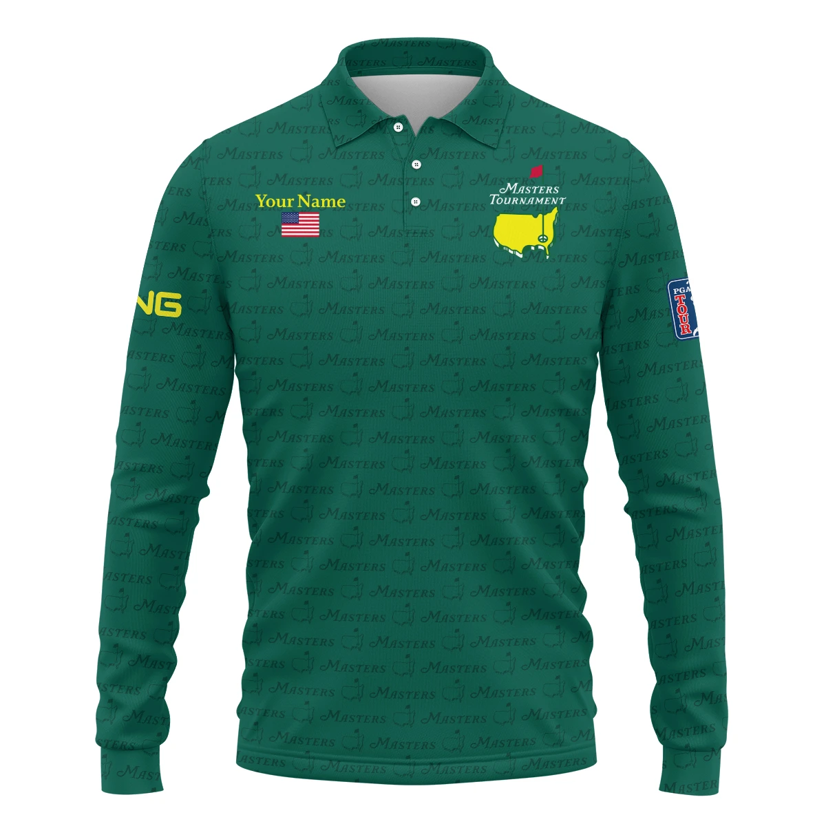 Ping Masters Tournament Exclusive Logo Long Polo Shirt QTMT081025AA2PI-LPL