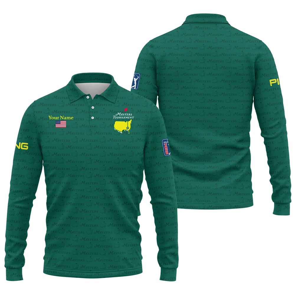 Ping Masters Tournament Exclusive Logo Long Polo Shirt QTMT081025AA2PI-LPL - Image 3
