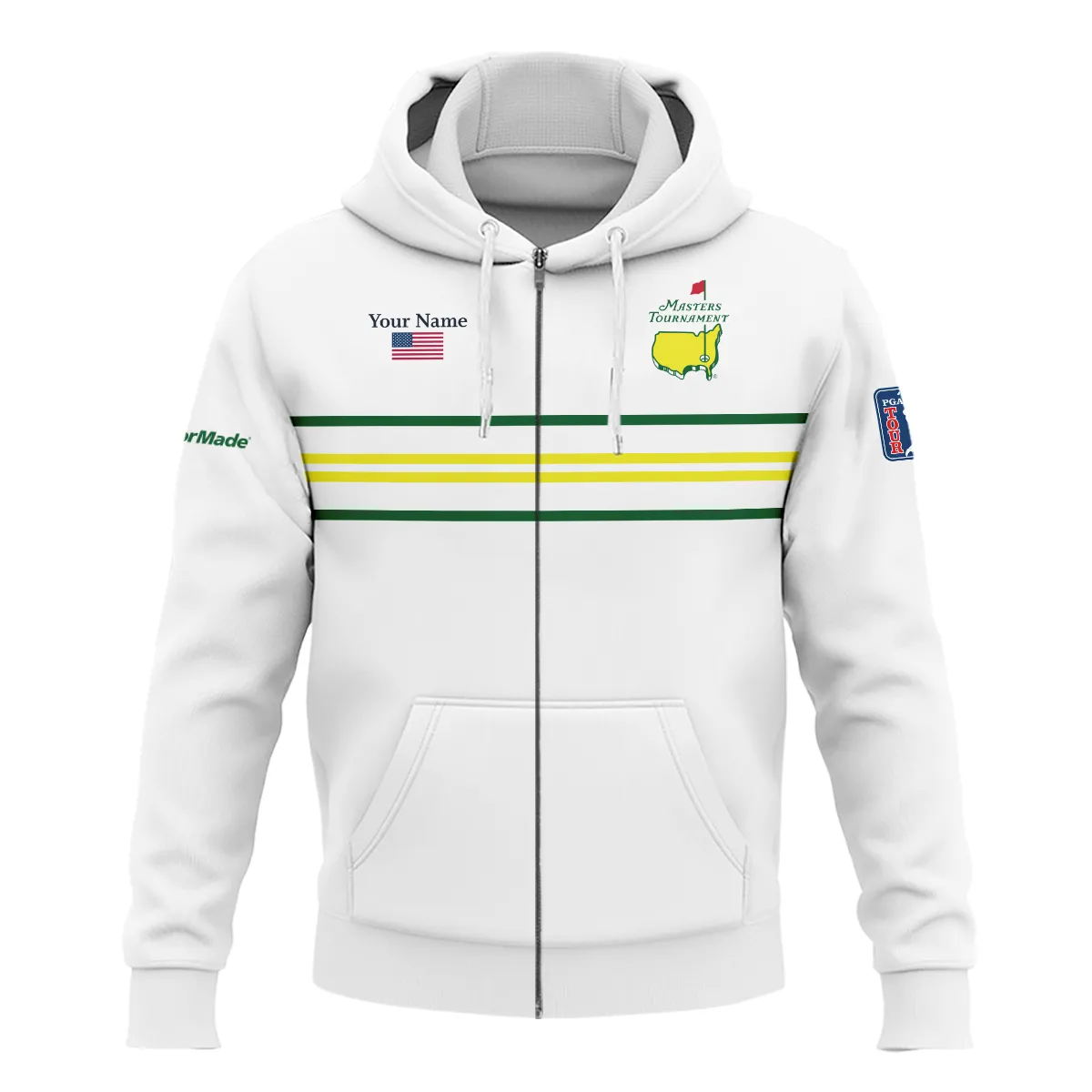 TaylorMade Masters Tournament Zipper Hoodie All Over Prints QTMT161225A1TM-ZHD - Image 2