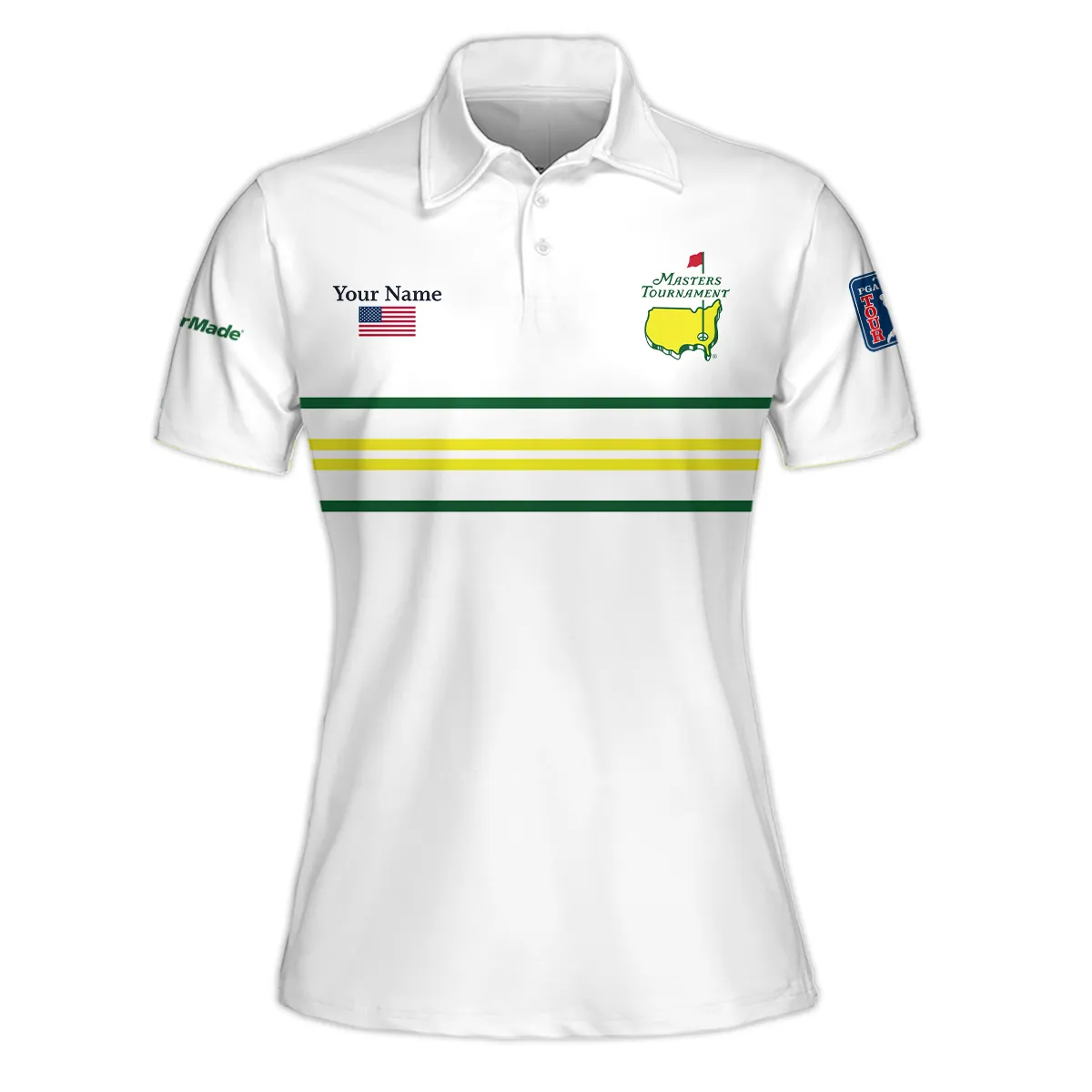 TaylorMade Masters Tournament Women Polo Shirt All Over Prints QTMT161225A1TM-PLW - Image 2