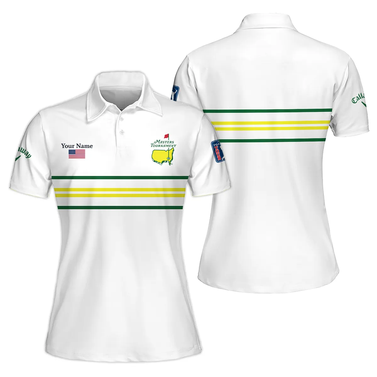 Callaway Masters Tournament Women Polo Shirt All Over Prints QTMT161225A1CLW-PLW