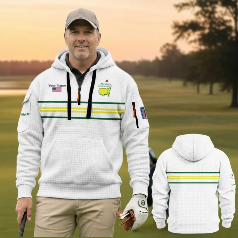 TaylorMade Masters Tournament Half Zip Quilted Waffle All Over Prints QTMT161225A1TM-HDFQW