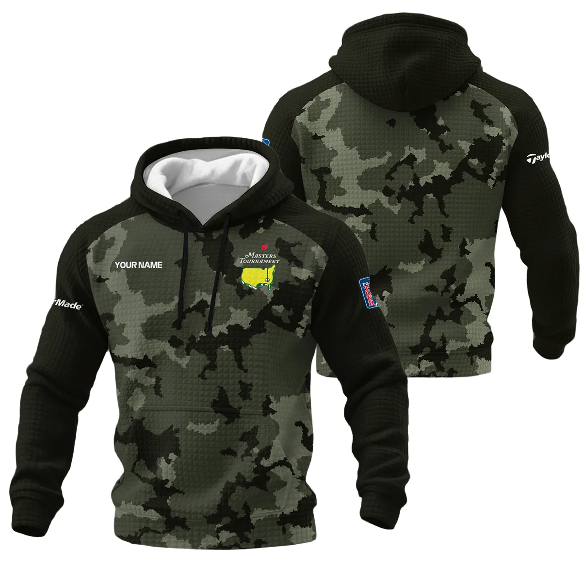 TaylorMade Masters Tournament Hoodie Quilted Waffle All Over Prints QTMT090226A1TM-HQW - Image 3