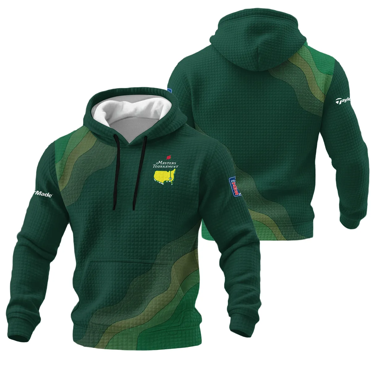 TaylorMade Masters Tournament Hoodie Quilted Waffle All Over Prints QTMT240225A1TM-HQW - Image 3
