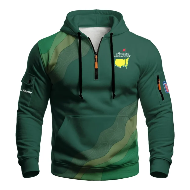 TaylorMade Masters Tournament Zip Neck Hoodie All Over Prints QTMT240225A1TM-ZLU