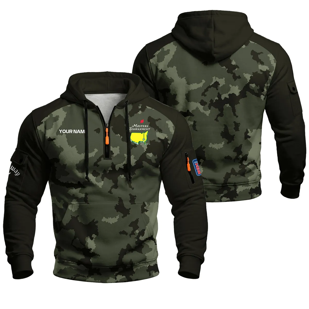 Callaway Masters Tournament Zip Neck Hoodie All Over Prints QTMT090226A1CLW-ZLU - Image 3