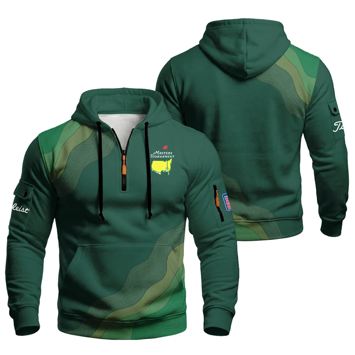 Masters Tournament Titleist Zip Neck Hoodie All Over Prints QTMT240225A1TL-ZLU - Image 3
