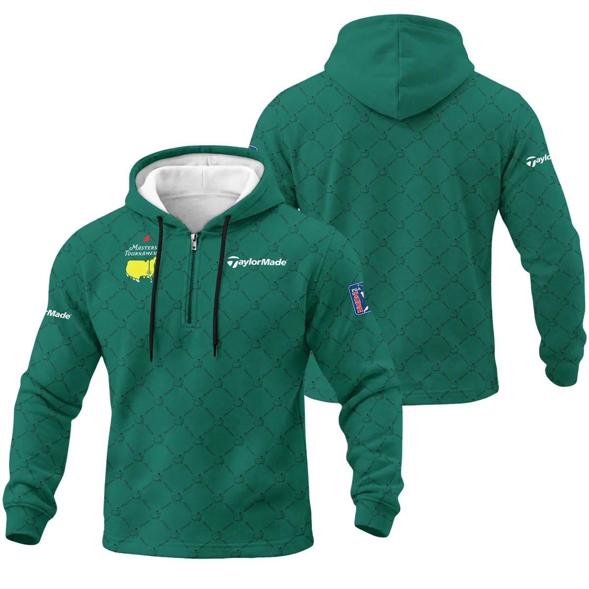 TaylorMade Masters Tournament 1/4 Zipper Hoodie All Over Prints QTMT060225A1TM-1/4HD - Image 3