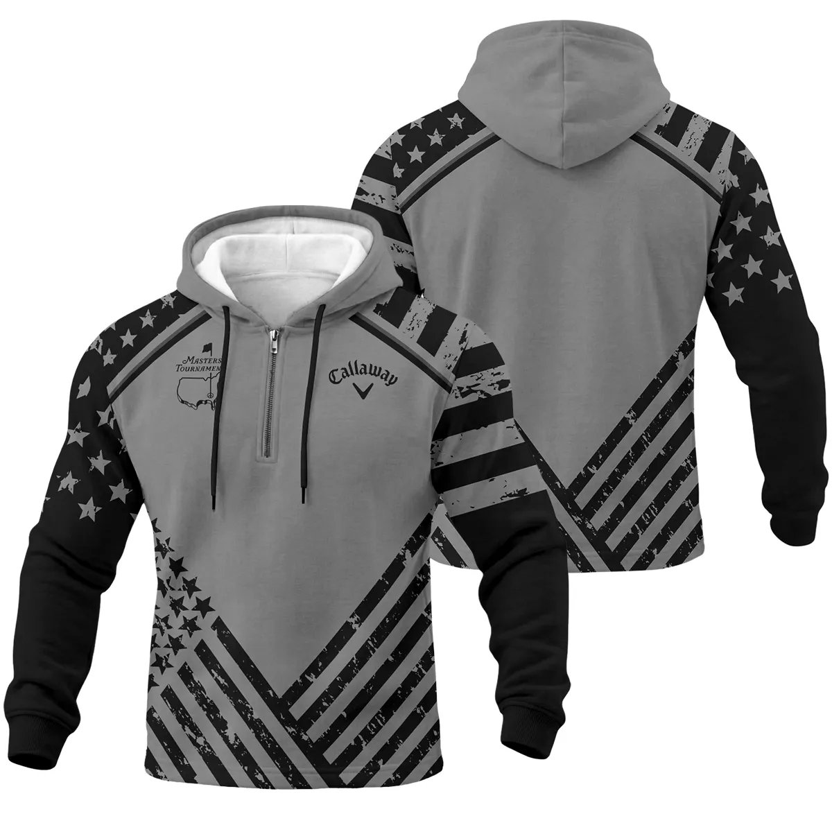 Callaway Masters Tournament 1/4 Zipper Hoodie All Over Prints QTMT060225A2CLW-1/4HD - Image 3