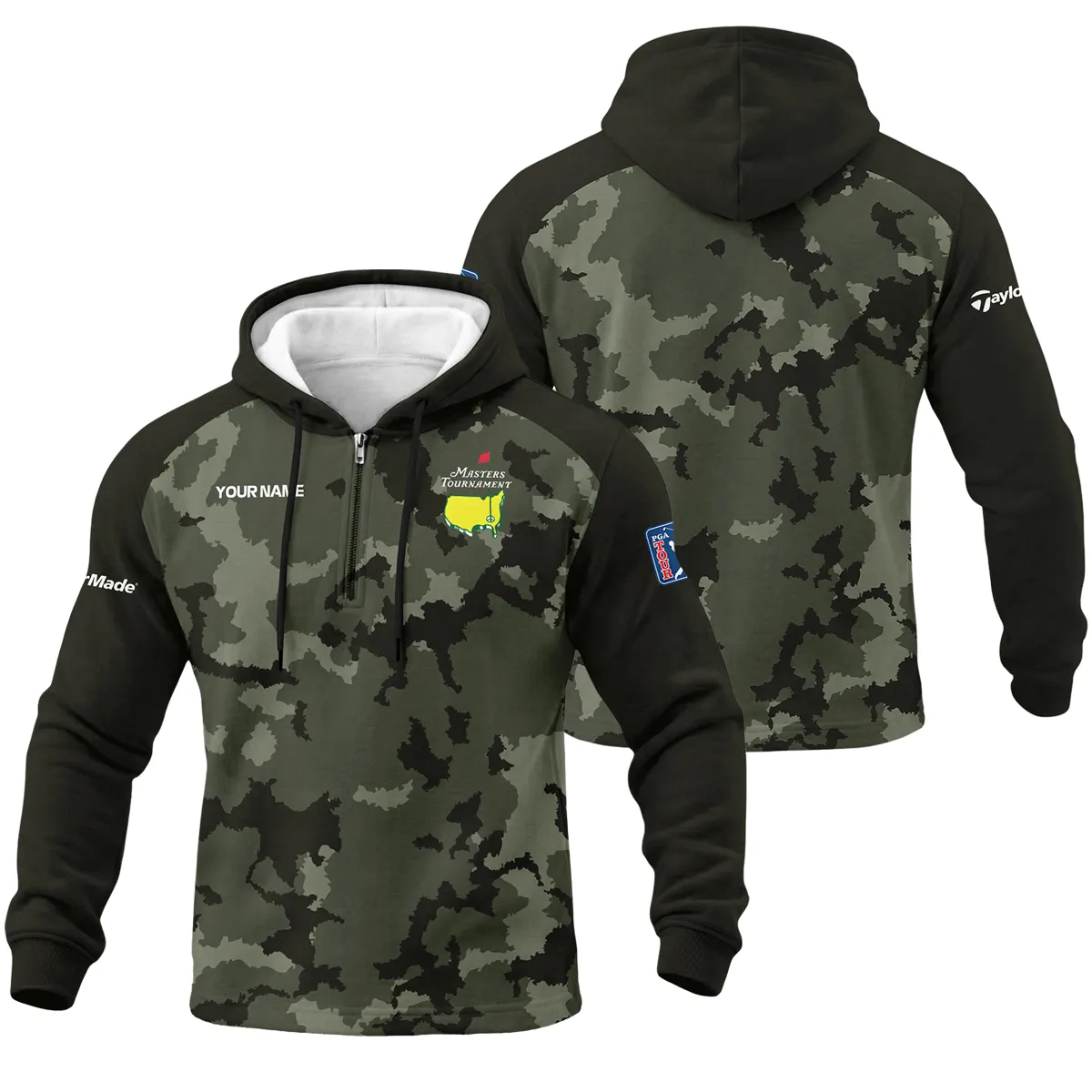 TaylorMade Masters Tournament 1/4 Zipper Hoodie All Over Prints QTMT090226A1TM-1/4HD - Image 3