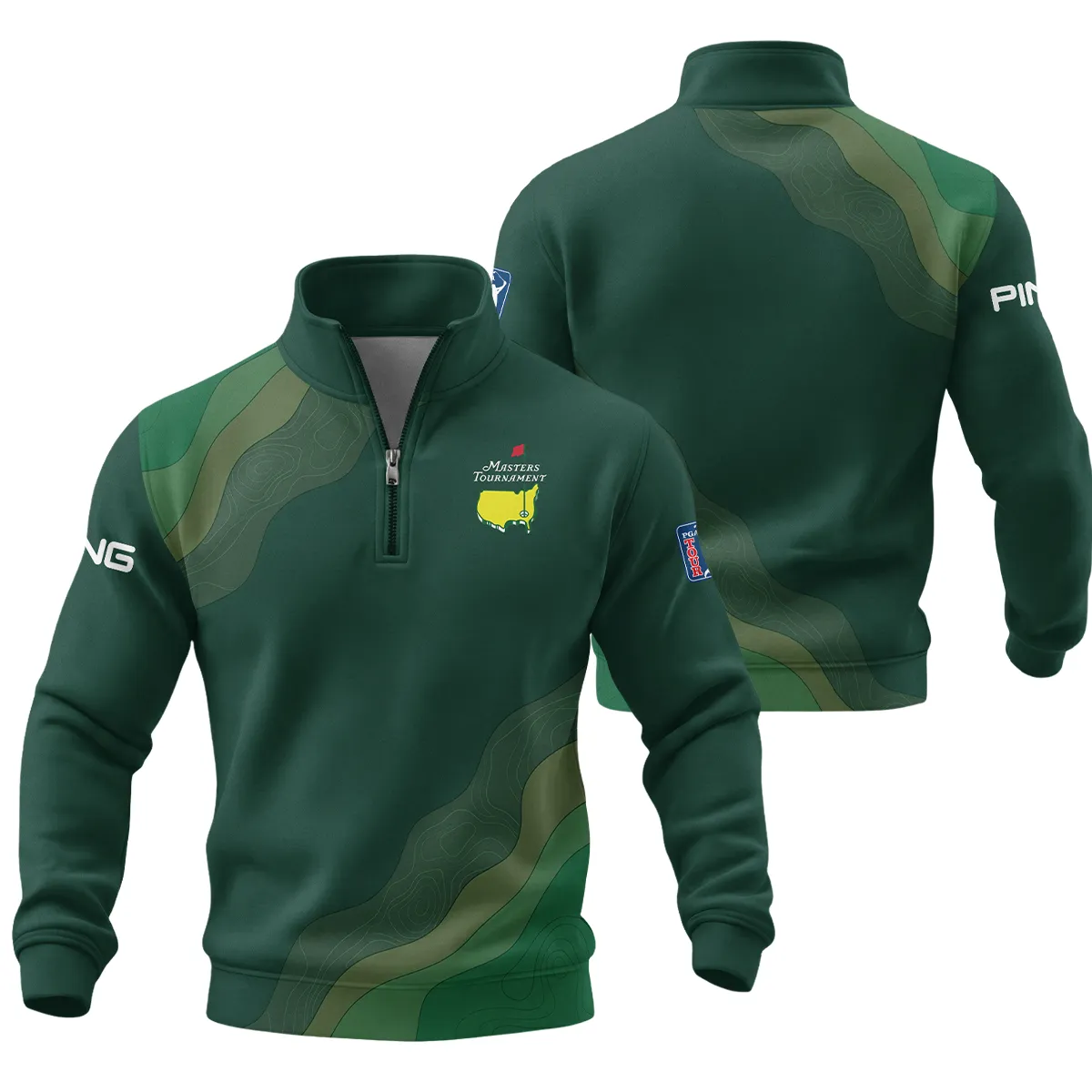 Ping Masters Tournament Quarter Zip Sweatshirt All Over Prints QTMT240225A1PI-QTZ - Image 3