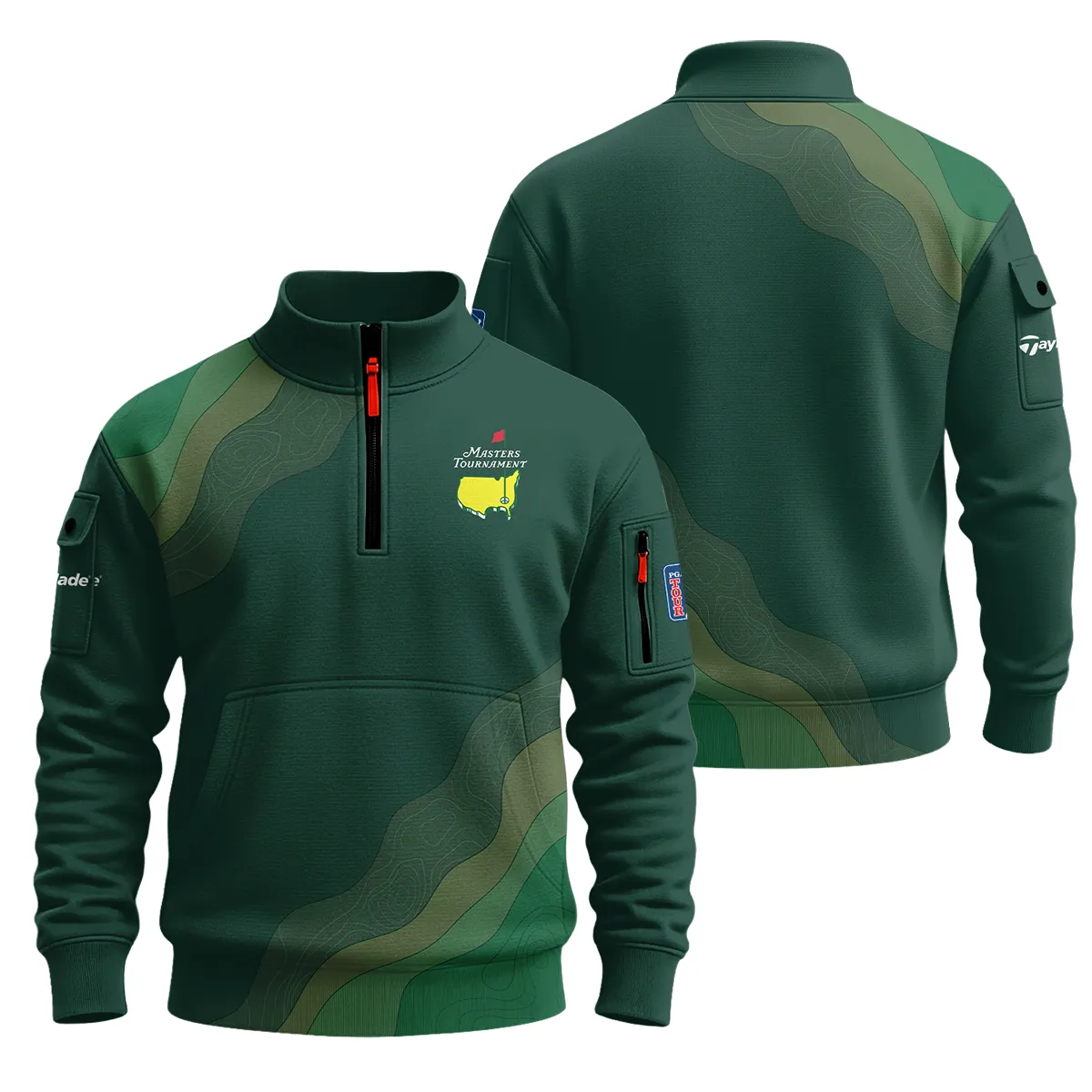 TaylorMade Masters Tournament Sweatshirt Zipper All Over Prints QTMT240225A1TM-SHZ - Image 3