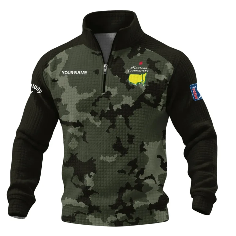 Callaway Masters Tournament Quarter Zip Quilted Waffle All Over Prints QTMT090226A1CLW-QZW