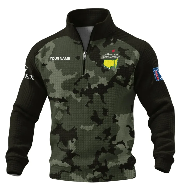 Rolex Masters Tournament Quarter Zip Quilted Waffle All Over Prints QTMT090226A1ROX-QZW