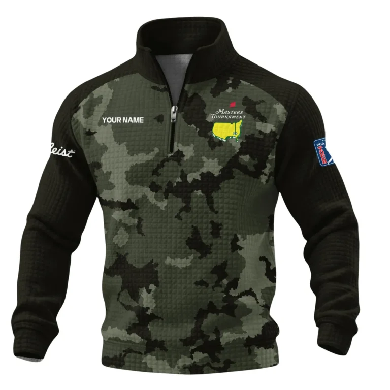 Masters Tournament Titleist Quarter Zip Quilted Waffle All Over Prints QTMT090226A1TL-QZW