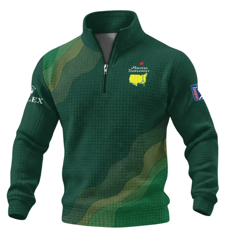 Rolex Masters Tournament Quarter Zip Quilted Waffle All Over Prints QTMT240225A1ROX-QZW
