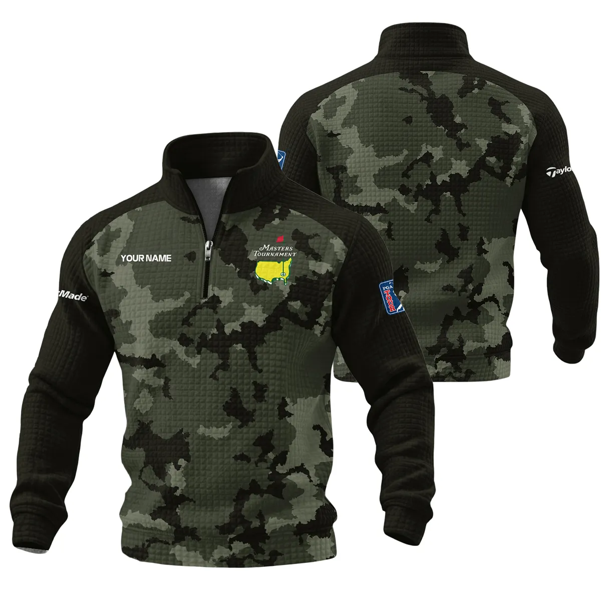 TaylorMade Masters Tournament Quarter Zip Quilted Waffle All Over Prints QTMT090226A1TM-QZW - Image 3