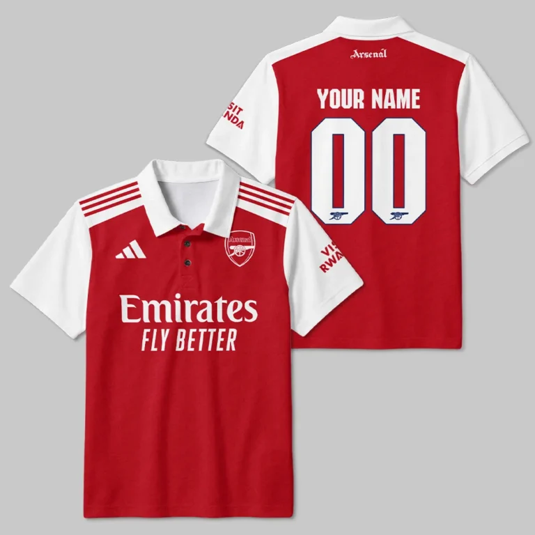 Arsenal 25/26 Home Kit Polo Shirt All Over Prints - Gift for Arsenal Fans QTARS190326A1-PL