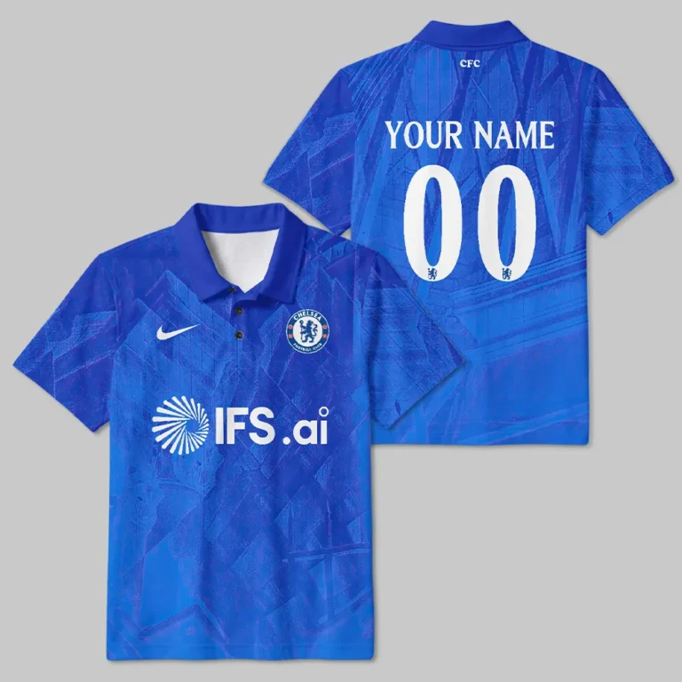 Chelsea 25/26 Home Kit Polo Shirt All Over Prints - Gift for Chelsea Fans QTVA1903CHE02-PL