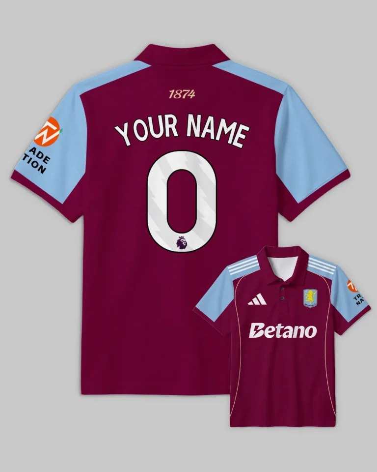 Aston Villa 25/26 Home Kit Polo Shirt All Over Prints - Gift for Aston Villa Fans QTVA2302AVL01-PL