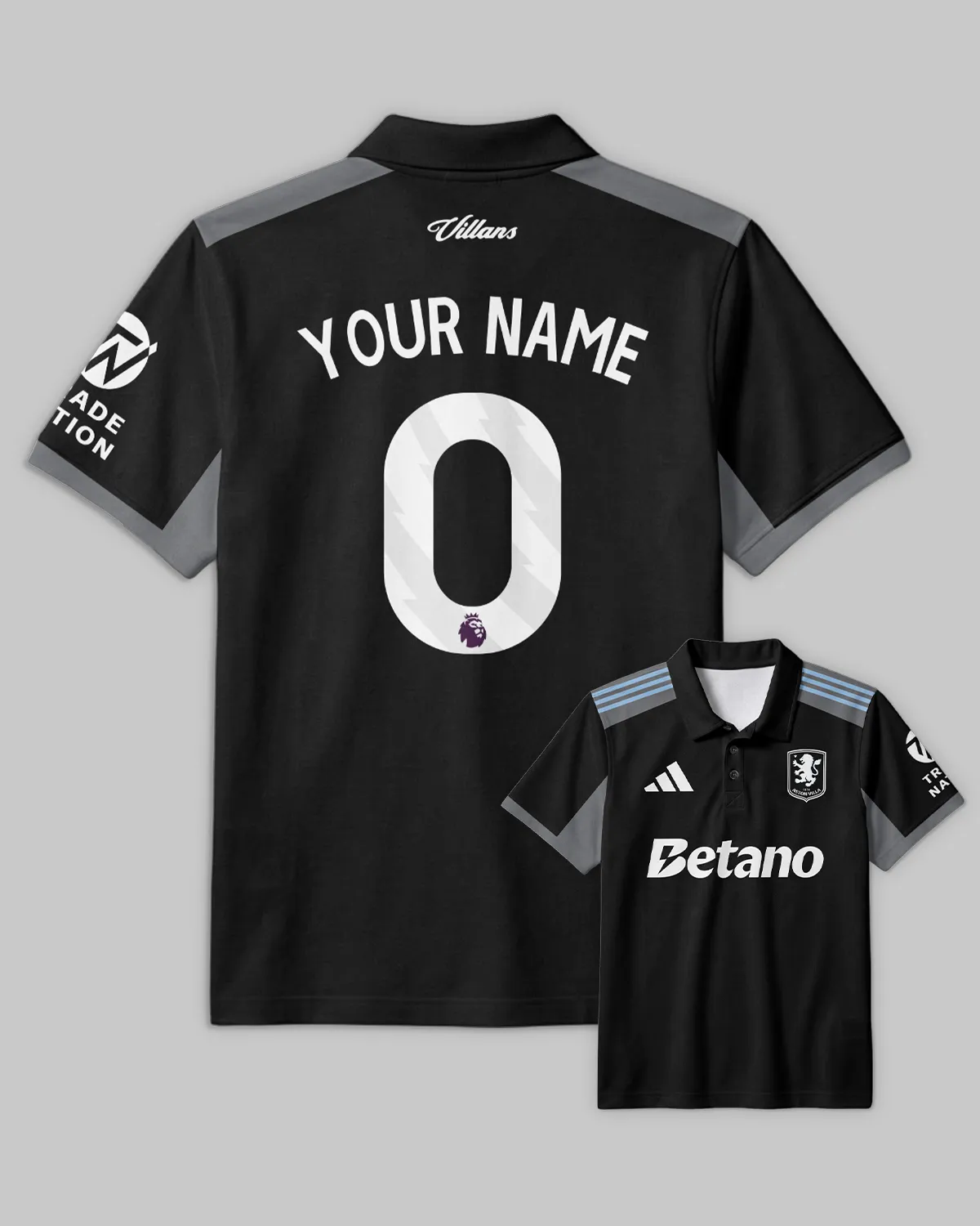 Aston Villa 25/26 Away Kit Polo Shirt All Over Prints - Gift for Aston Villa Fans QTVA2302AVL02-PL