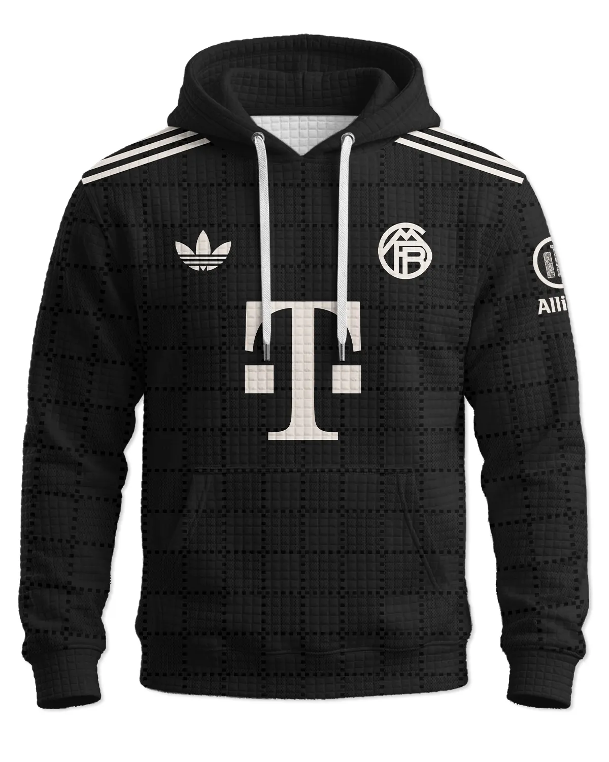 FC Bayern München Third Jersey 25/26 Hoodie Quilted Waffle All Over Prints - Gift for FC Bayern München Fans QTFCB310326A3-HQW - Image 2