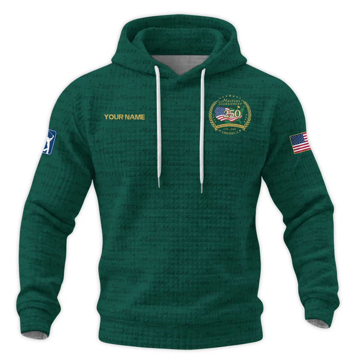 Masters Tournament America 250 Anniversary Hoodie Quilted Waffle QTMT040325A1NBB-HQW