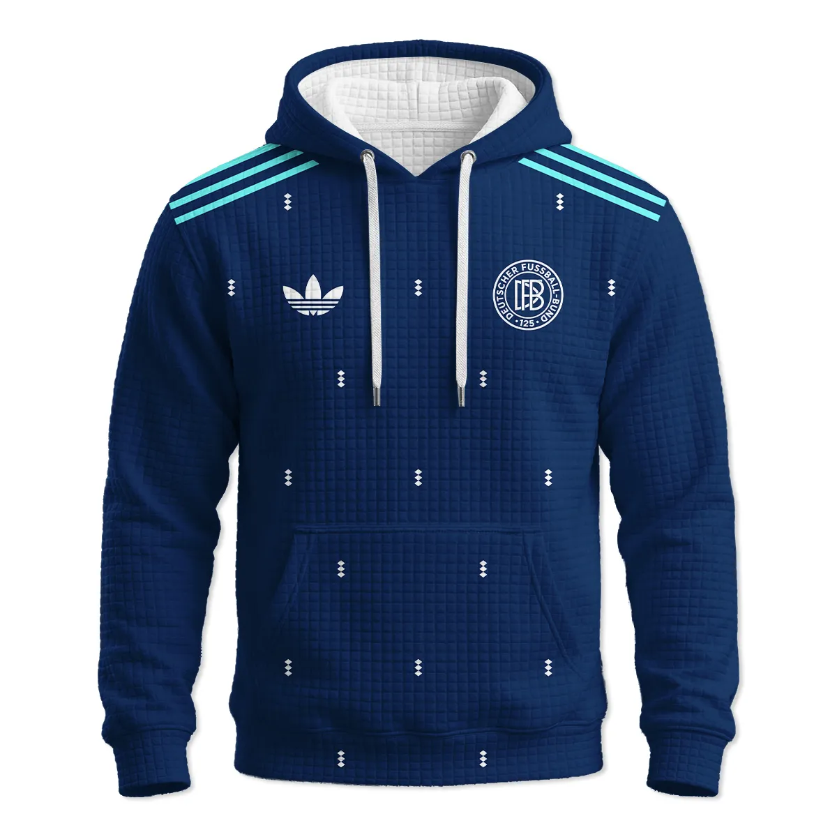 Germany 25/26 Away Kit Hoodie Quilted Waffle All Over Prints - Gift for Germany Fans QTVA2003GER3-HQW - Image 2
