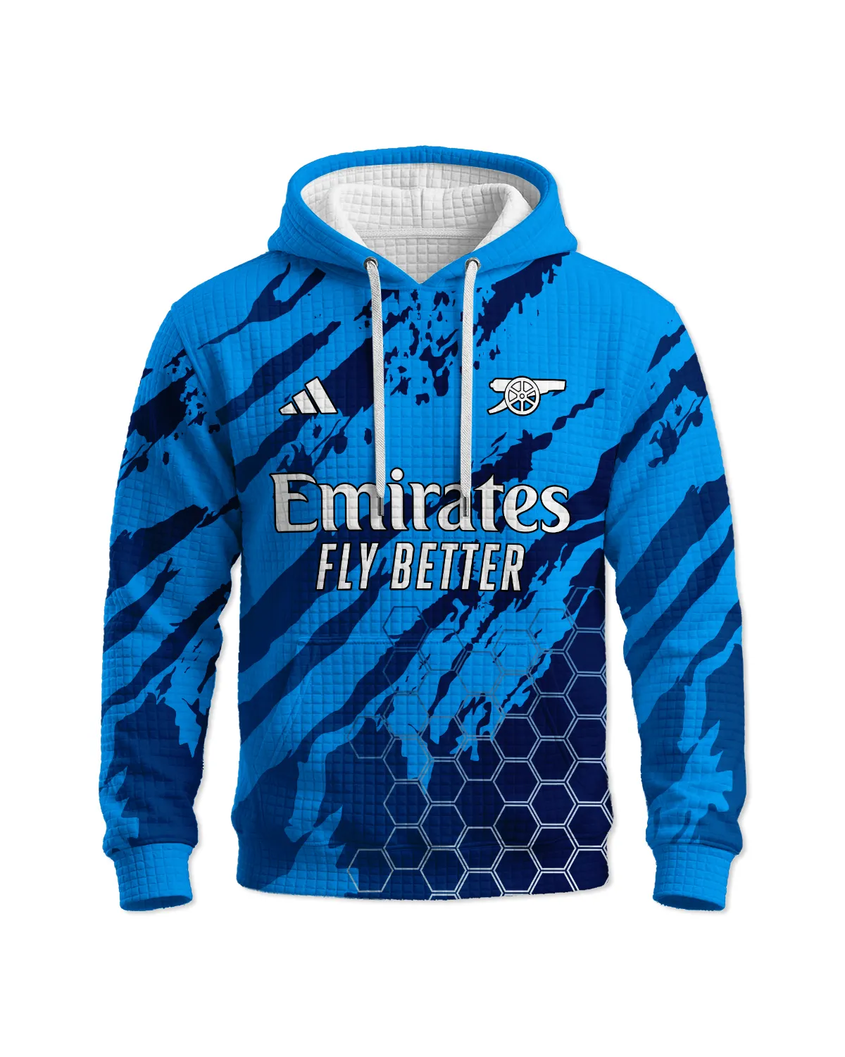 Arsenal Concept Kits Hoodie Quilted Waffle All Over Prints - Gift for Arsenal Fans QTVA3003ARS03-HQW - Image 2
