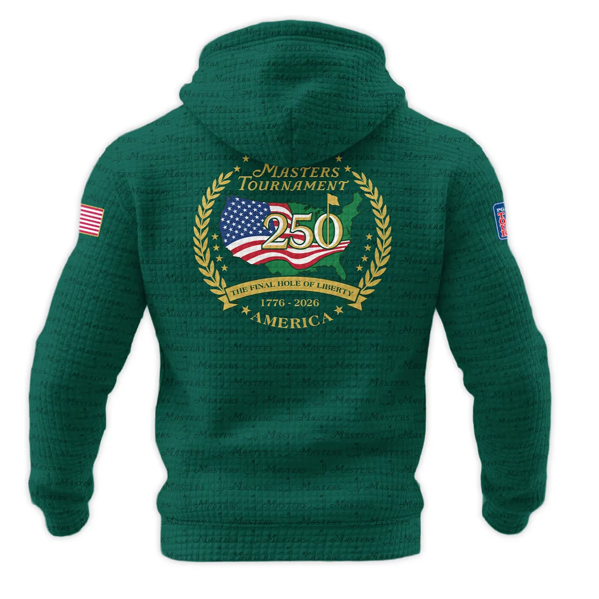 Masters Tournament America 250 Anniversary Hoodie Quilted Waffle QTMT040325A1NBB-HQW - Image 2