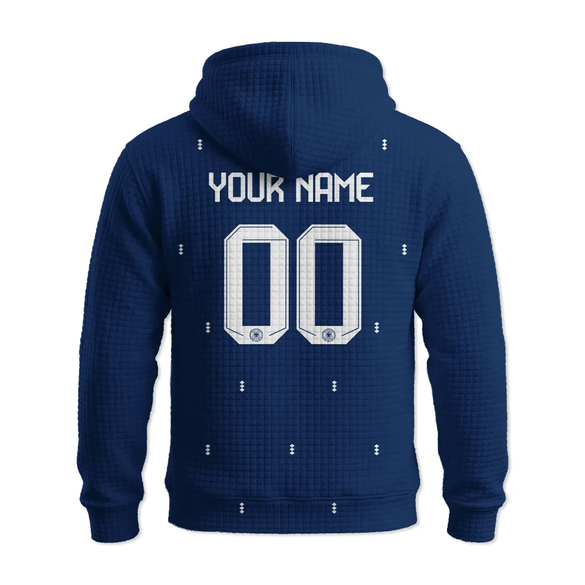 Germany 25/26 Away Kit Hoodie Quilted Waffle All Over Prints - Gift for Germany Fans QTVA2003GER4-HQW - Image 3