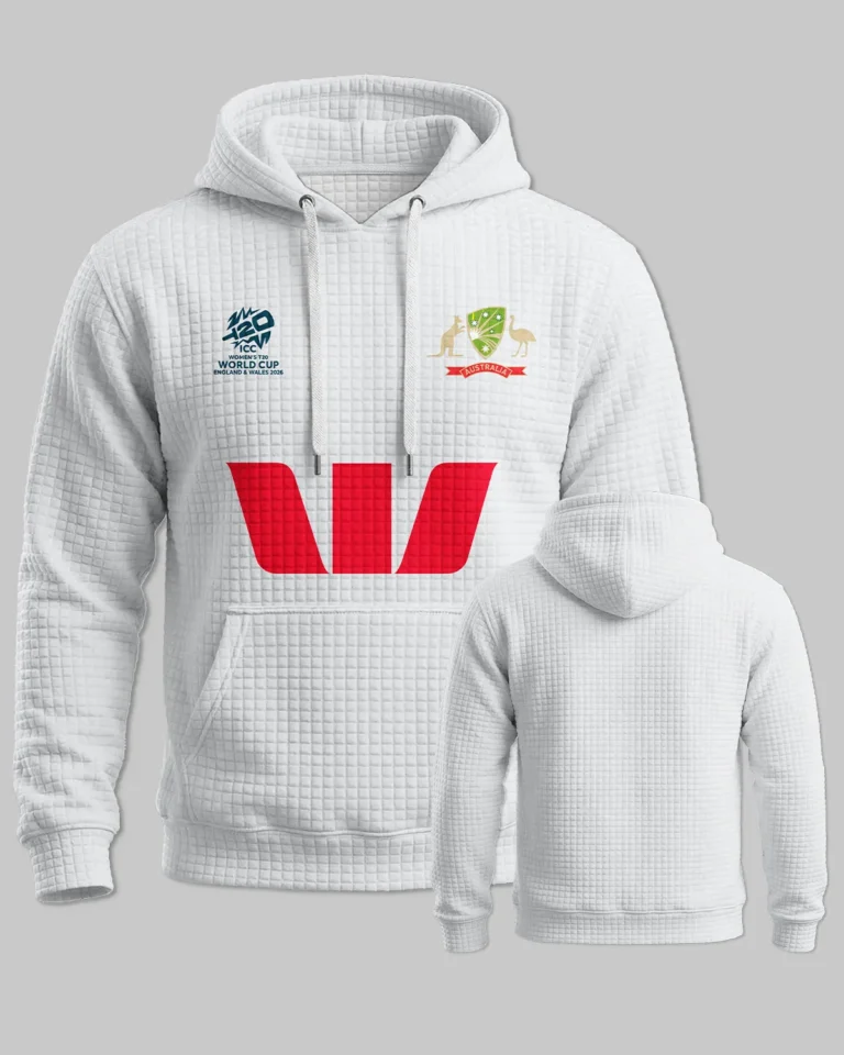 Cricket Australia Test 2026 Women's T20 World Cup Hoodie Quilted Waffle All Over Prints - Gift for Australia Fans QTCK300326AA6-HQW
