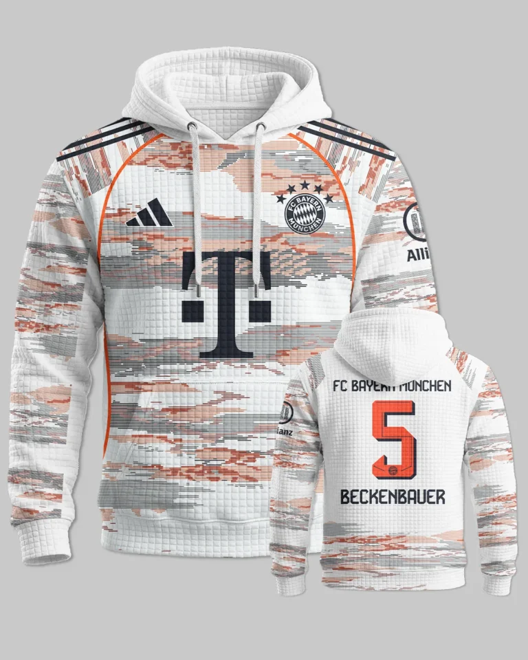 FC Bayern München Away Jersey 25/26 Hoodie Quilted Waffle All Over Prints - Gift for FC Bayern München Fans QTFCB310326A2-HQW