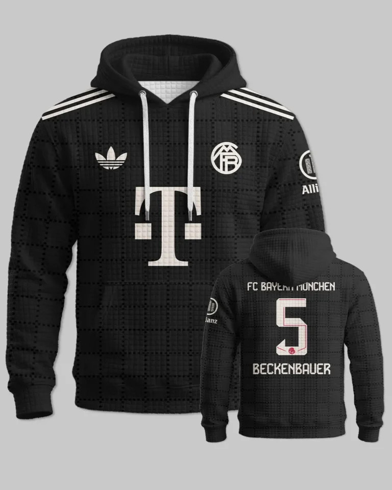 FC Bayern München Third Jersey 25/26 Hoodie Quilted Waffle All Over Prints - Gift for FC Bayern München Fans QTFCB310326A3-HQW