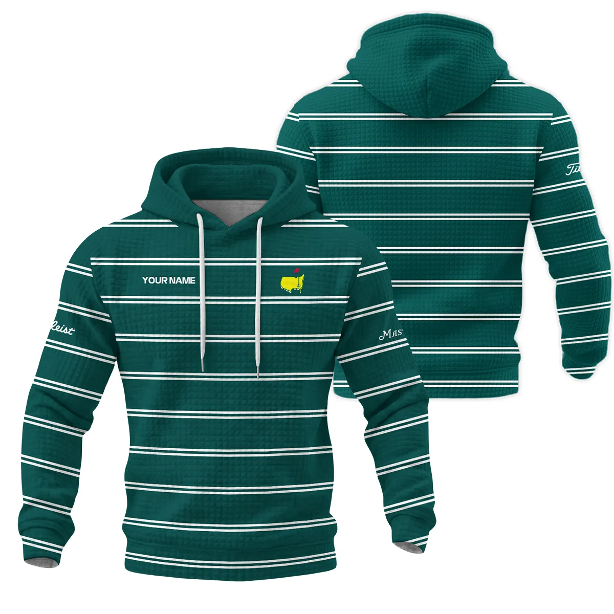 Masters Tournament Titleist Hoodie Quilted Waffle All Over Prints QTMT030225A2TL-HQW - Image 3