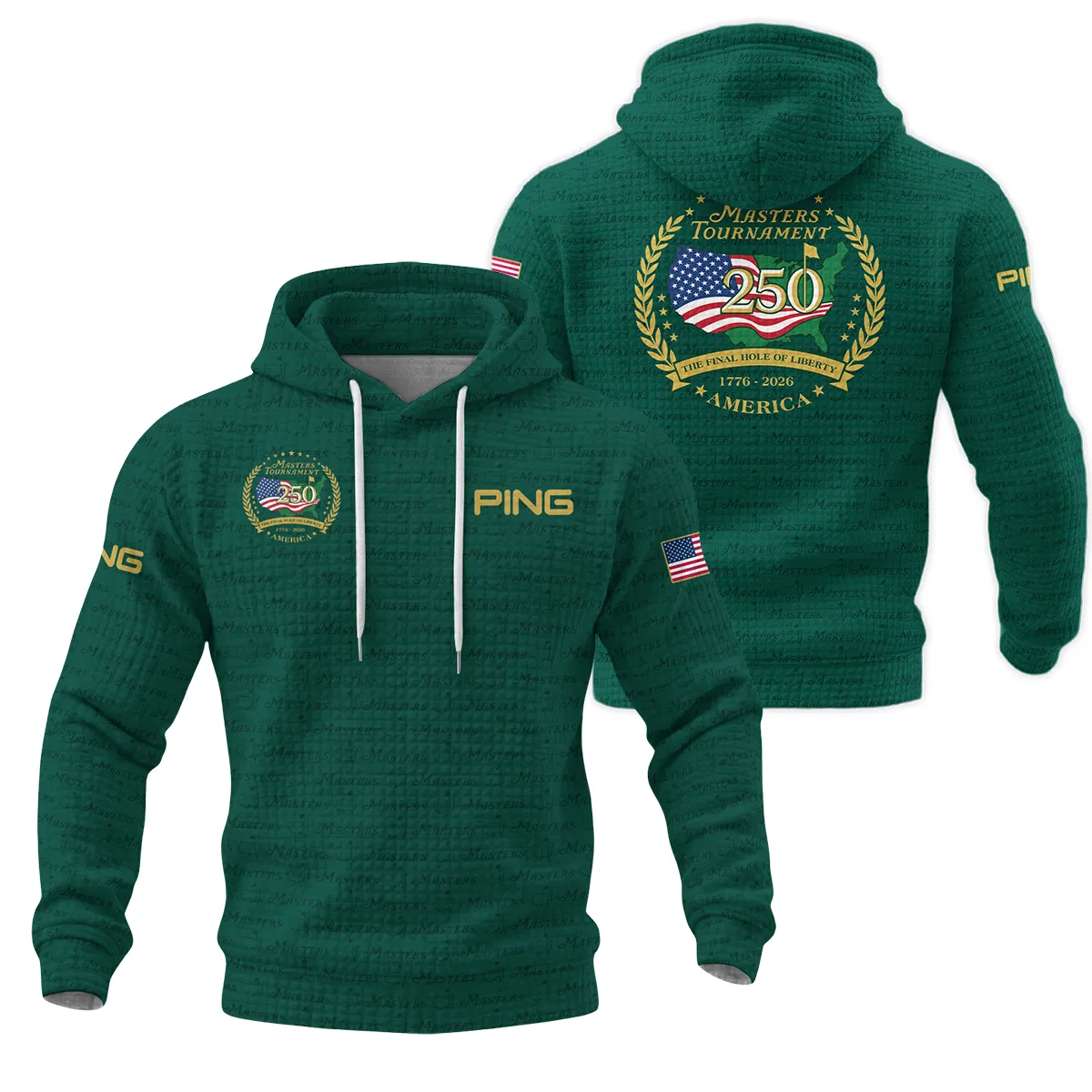 Ping Masters Tournament America 250 Anniversary Hoodie Quilted Waffle QTMT040325A1PI-HQW - Image 3
