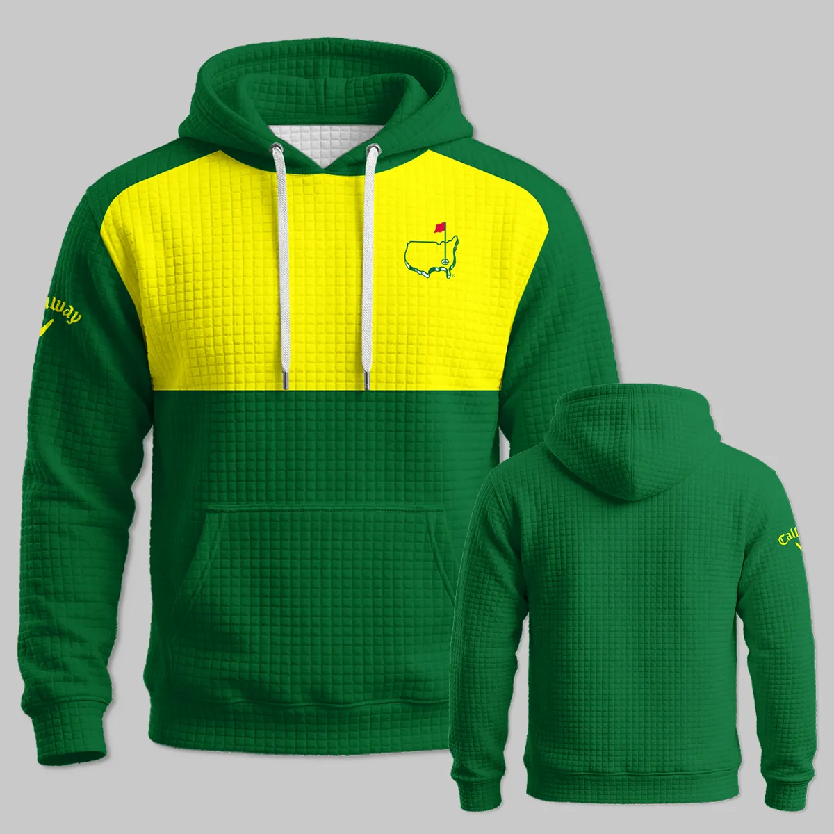 Callaway Masters Tournament Hoodie Quilted Waffle All Over Prints - Gift for Golf Fans QTMT250326A1CLWGR-HQW - Image 3
