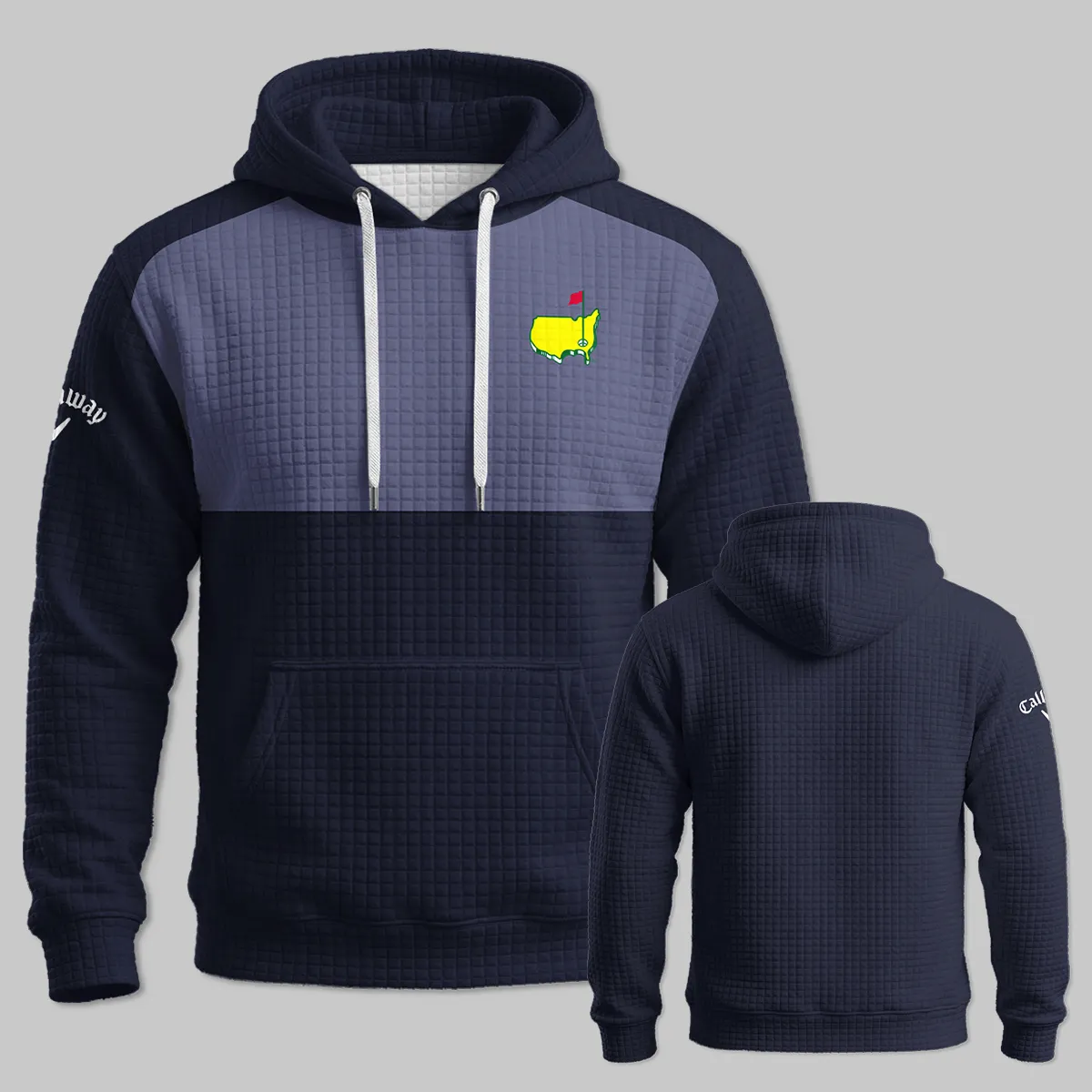 Callaway Masters Tournament Hoodie Quilted Waffle All Over Prints - Gift for Golf Fans QTMT250326A1CLWNV-HQW - Image 3