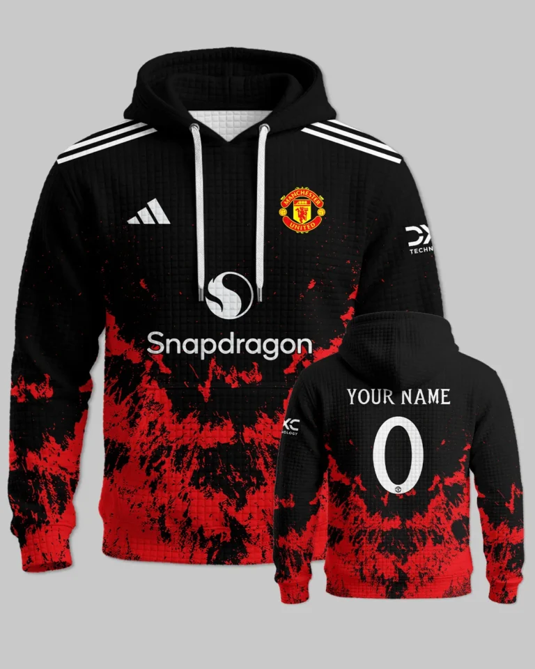 Manchester United Concept Kits Hoodie Quilted Waffle All Over Prints - Gift for Manchester United Fans QTMUN300326A2-HQW