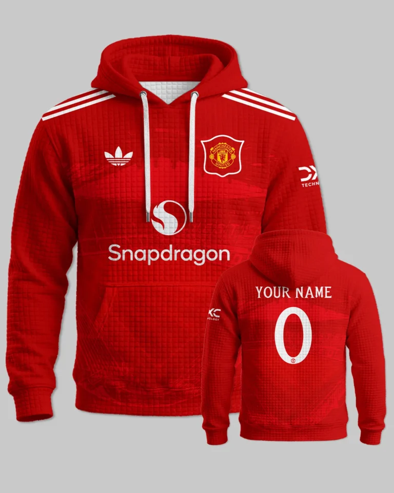 Manchester United Concept Kits Hoodie Quilted Waffle All Over Prints - Gift for Manchester United Fans QTMUN300326A4-HQW