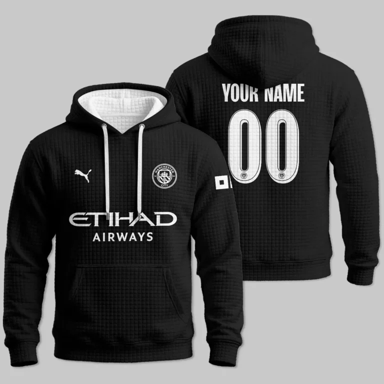 Manchester City 25/26 Away Kit Hoodie Quilted Waffle All Over Prints - Gift for Manchester City Fans QTVA1903MCI02-HQW