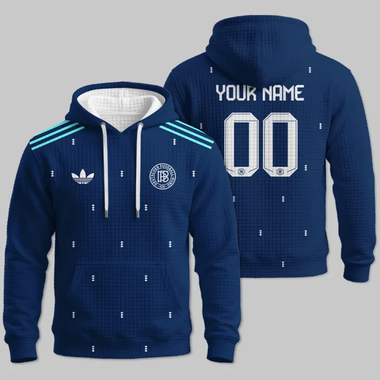 Germany 25/26 Away Kit Hoodie Quilted Waffle All Over Prints - Gift for Germany Fans QTVA2003GER3-HQW