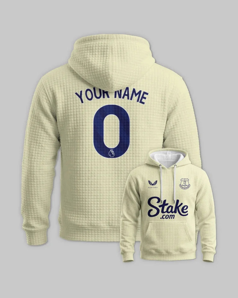 Everton 25/26 Away Kit Hoodie Quilted Waffle All Over Prints - Gift for Everton Fans QTVA2302EVE02-HQW