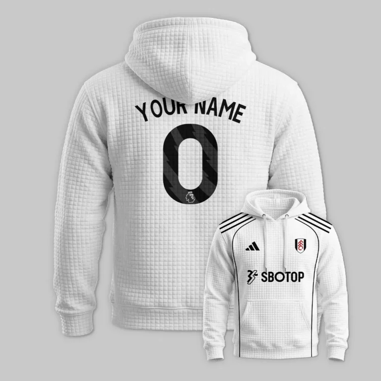 Fulham 25/26 Home Kit Hoodie Quilted Waffle All Over Prints - Gift for Fulham Fans QTVA2302FUL01-HQW