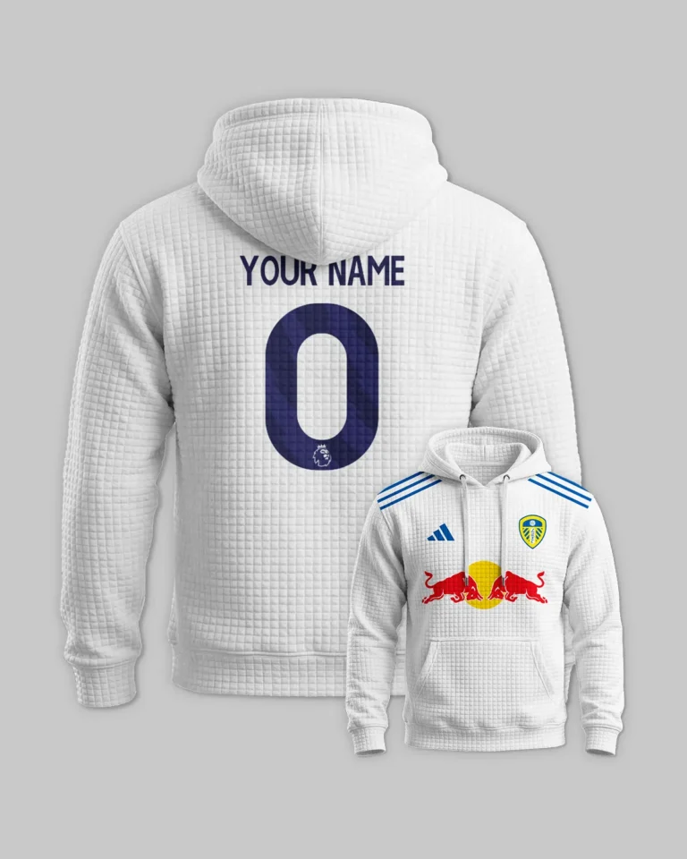 Leeds United 25/26 Home Kit Hoodie Quilted Waffle All Over Prints - Gift for Leeds United Fans QTVA2302LEE01-HQW
